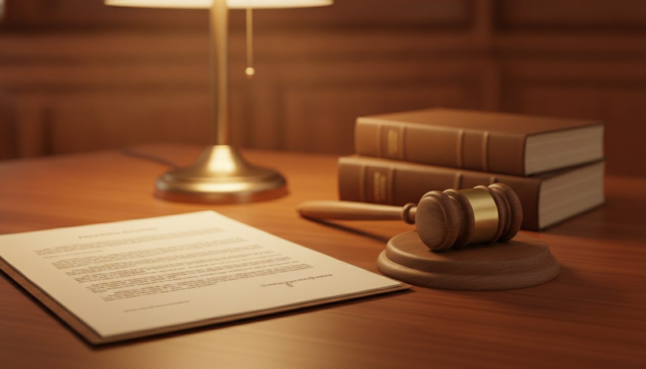 Documento jurídico e martelo representando mudanças na lei saidinha presidiários 2025