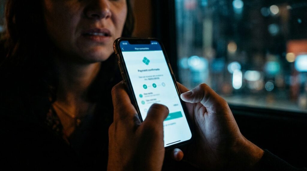 Smartphone exibindo notificação de Pix após golpe do Pix como recuperar dinheiro