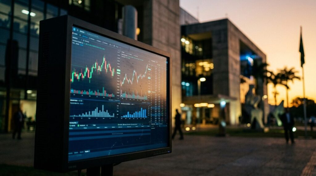 Tela de operações no mercado de capitais relacionada ao crime de insider trading no Brasil