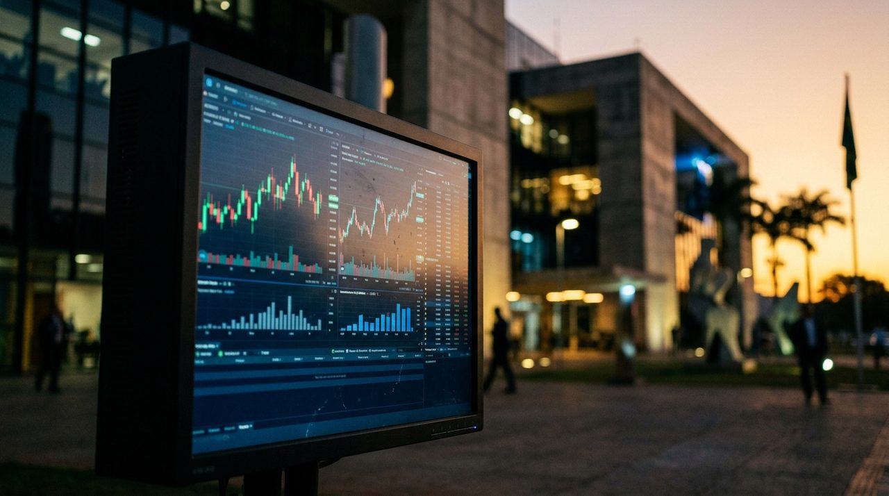 Tela de operações no mercado de capitais relacionada ao crime de insider trading no Brasil