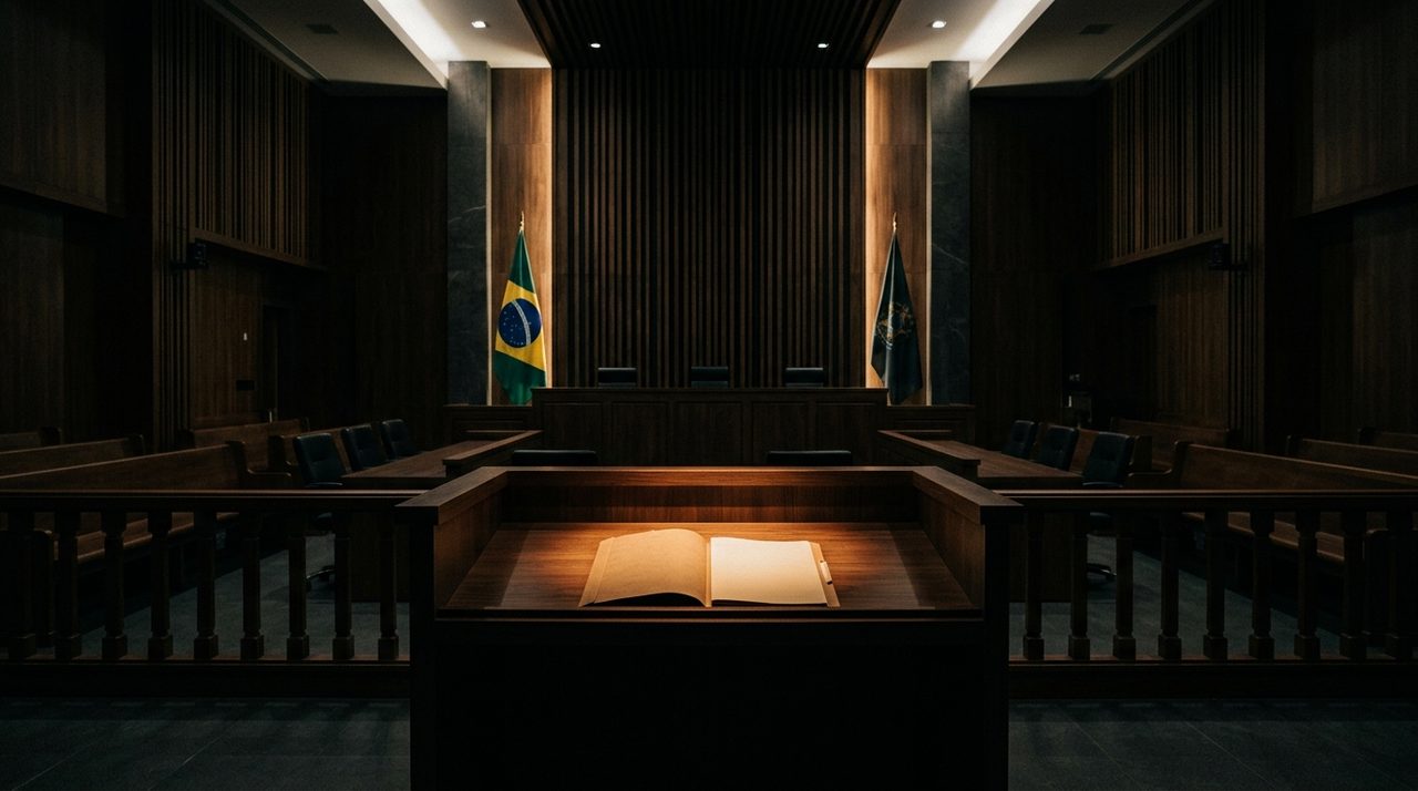 Sala de tribunal federal onde são julgados crimes de insider trading no Brasil